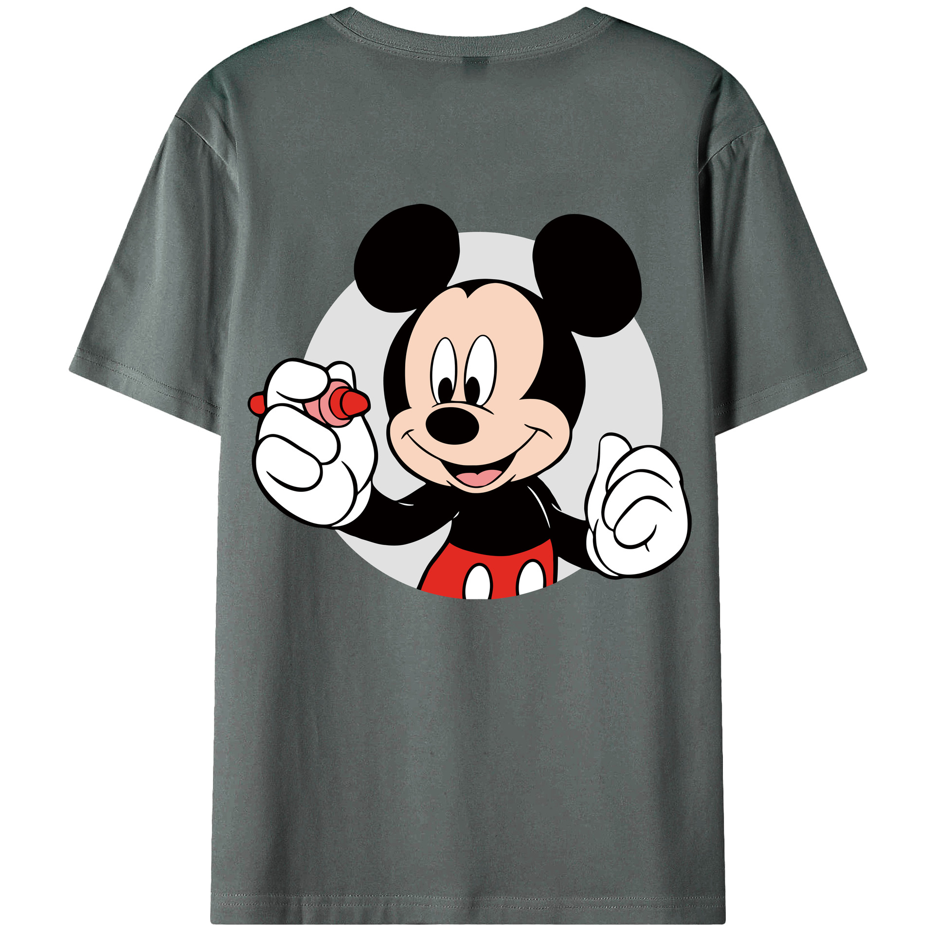 （画像用） ミッキーマウス Mickey Mouse 綿100％半袖Tシャツ（背面プリント）